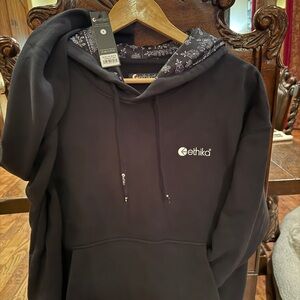 Ethika Black Sweater with Patterned Hood